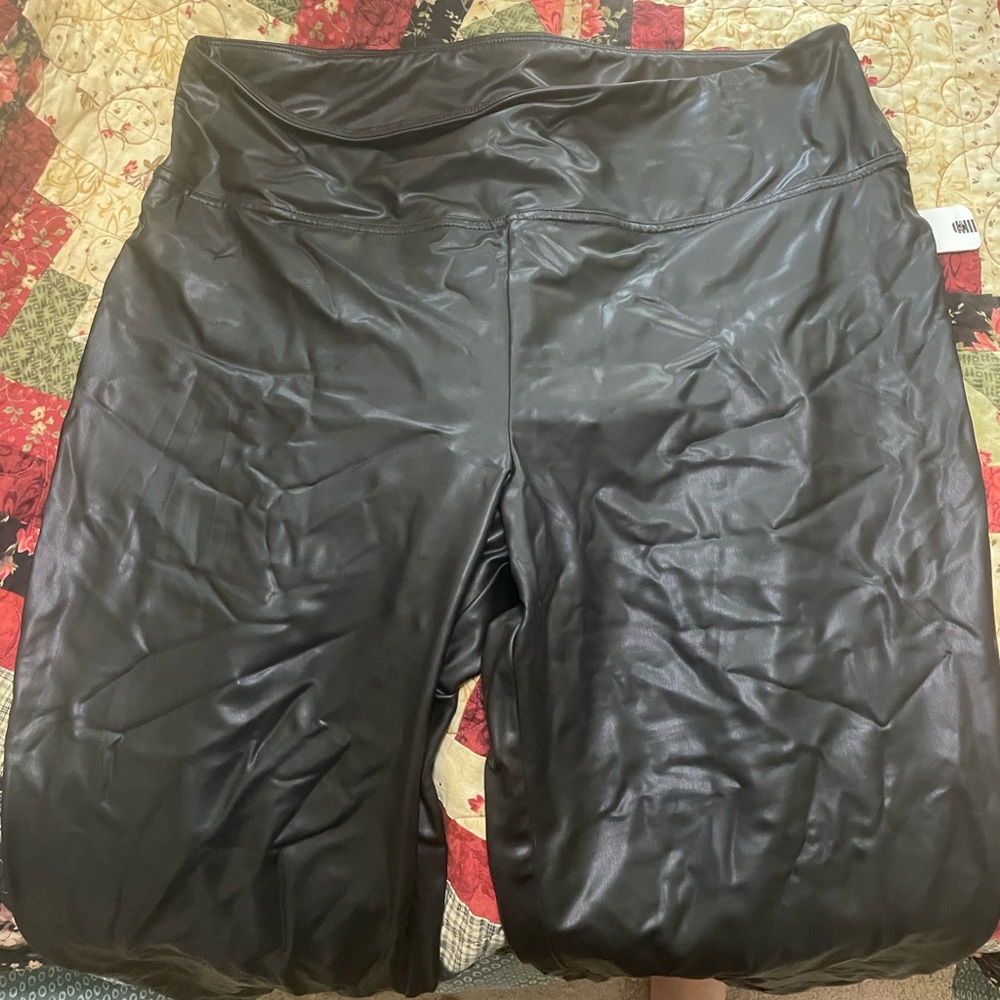 Brand new olive and oak faux leather pants. Very soft!
